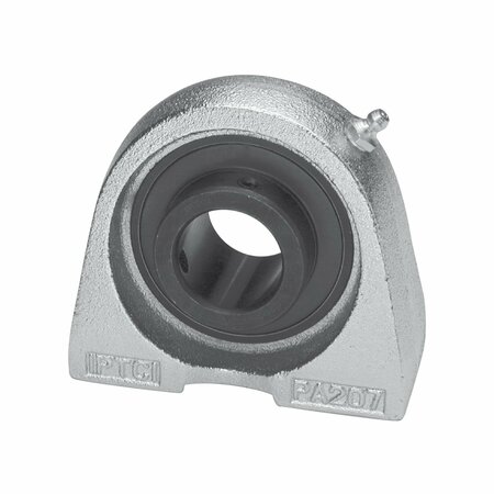 IPTCI Tap Base Pillow Block Ball Brg Unit, 1.4375 in Bore, Nkl Plated Hsg, Black Ox Insert, Set Screw Lock BUCNPPA207-23